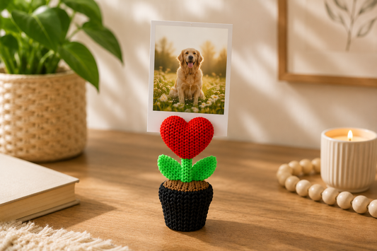 Heart Flower Polaroid Photo Holder
