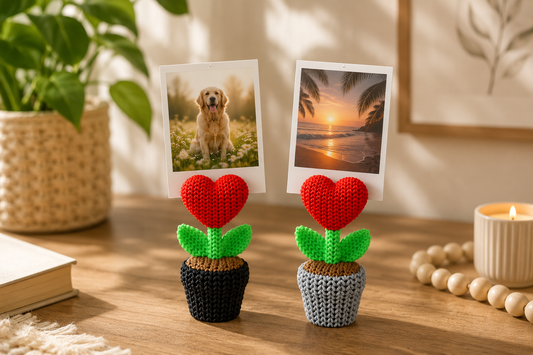 Heart Flower Polaroid Photo Holder