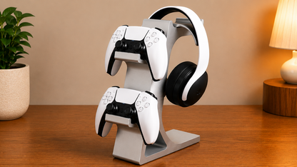 Gaming Headset & Controller Stand Desk Organizer for PS5, Xbox, PC Gaming Setup 3D Printed Display Stand